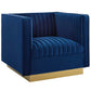 Modway Sanguine Vertical Channel Tufted Upholstered Performance Velvet Armchair Set of 2 - EEI-4145