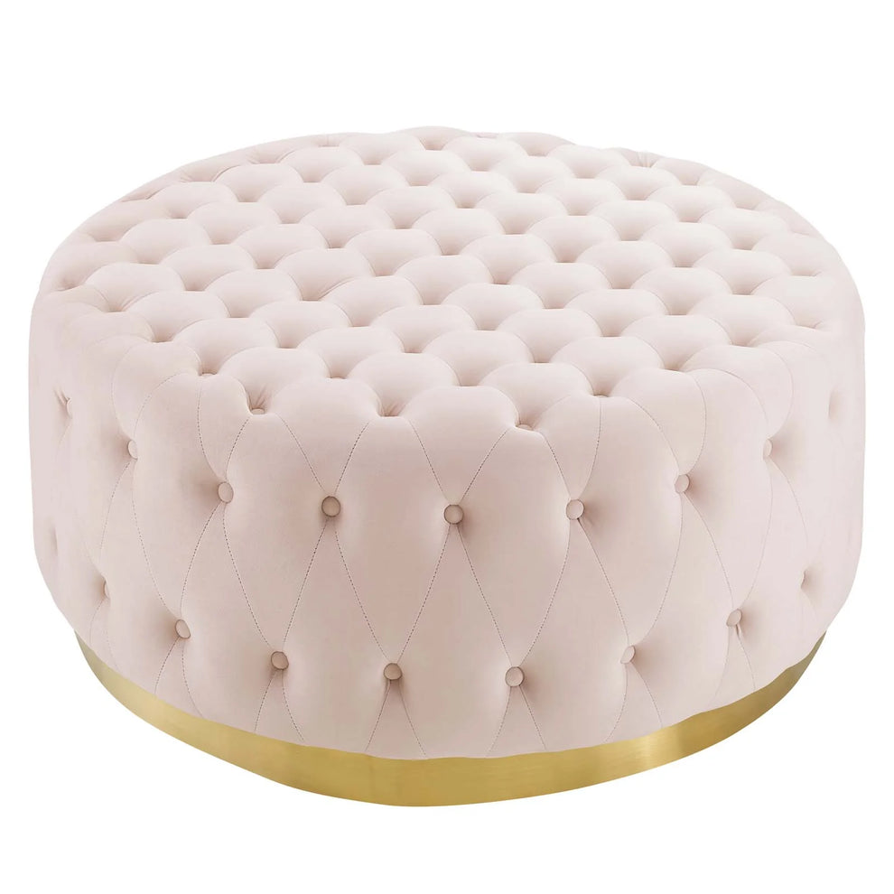 Modway Ensconce Tufted Performance Velvet Round Ottoman - EEI-4326 | Ottomans | Modishstore - 8