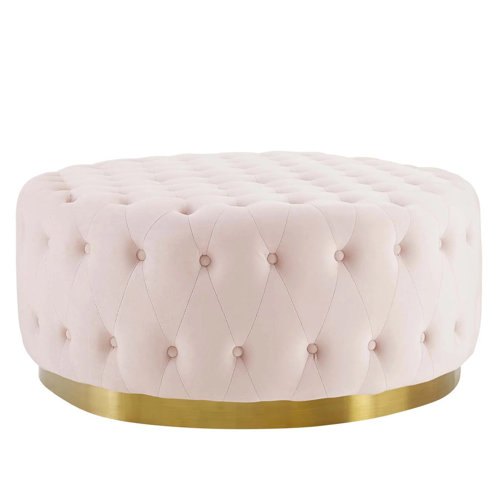 Modway Ensconce Tufted Performance Velvet Round Ottoman - EEI-4326 | Ottomans | Modishstore - 7
