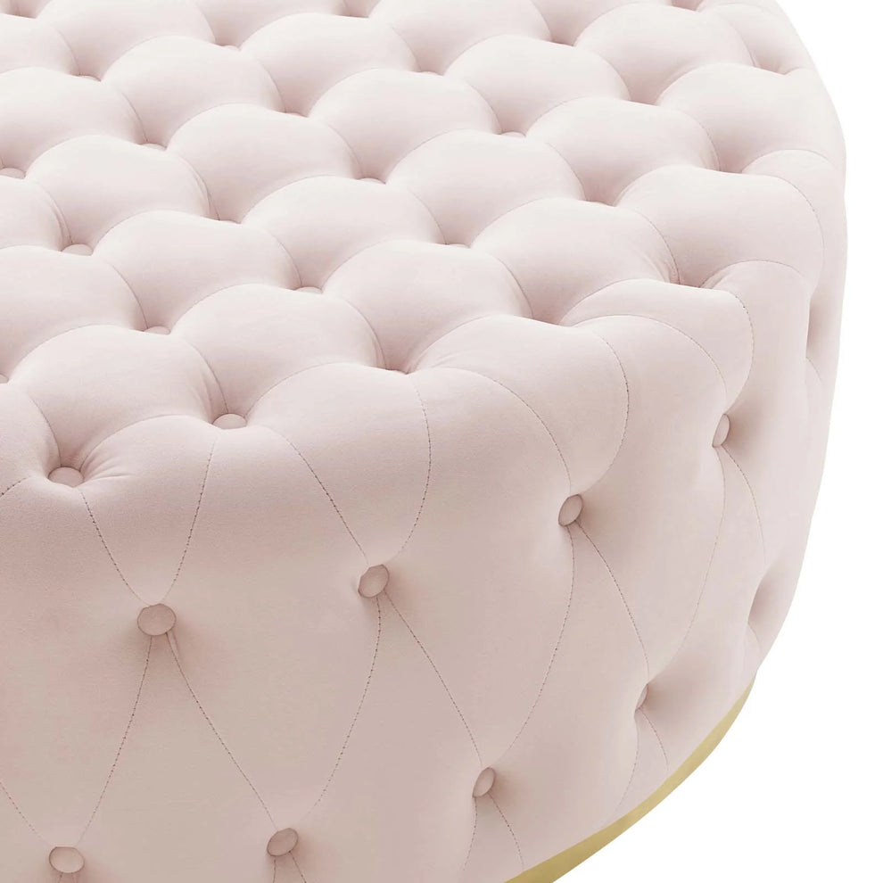 Modway Ensconce Tufted Performance Velvet Round Ottoman - EEI-4326 | Ottomans | Modishstore - 5