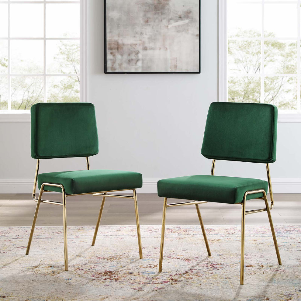 Modway Craft Dining Side Chair Performance Velvet Set of 2 - EEI-4505 | Side Chairs | Modishstore - 15