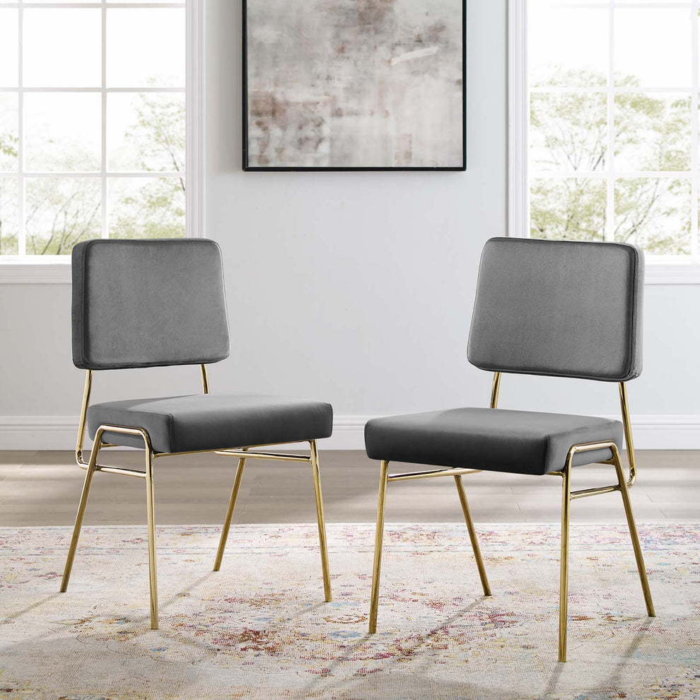 Modway Craft Dining Side Chair Performance Velvet Set of 2 - EEI-4505 | Side Chairs | Modishstore - 25
