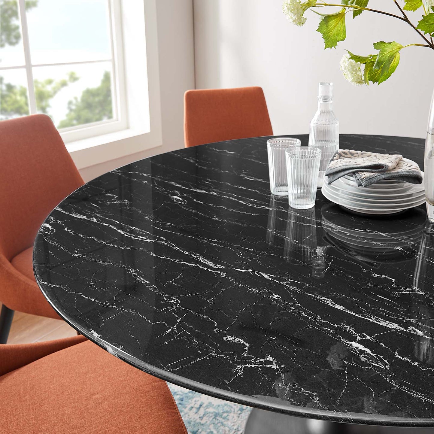 Lippa 60" Artificial Marble Dining Table By Modway - EEI-4879