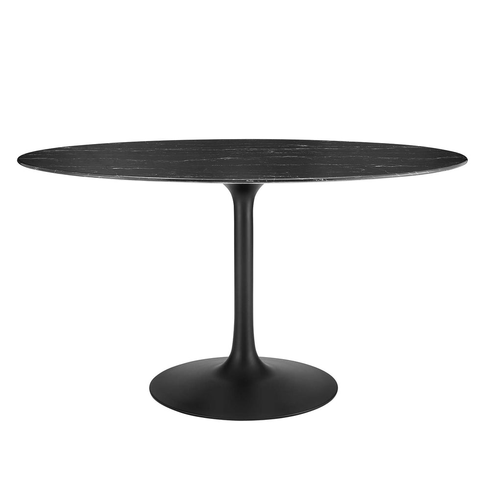Lippa 54" Artificial Marble Oval Dining Table By Modway - EEI-4880 | Dining Tables | Modishstore - 7