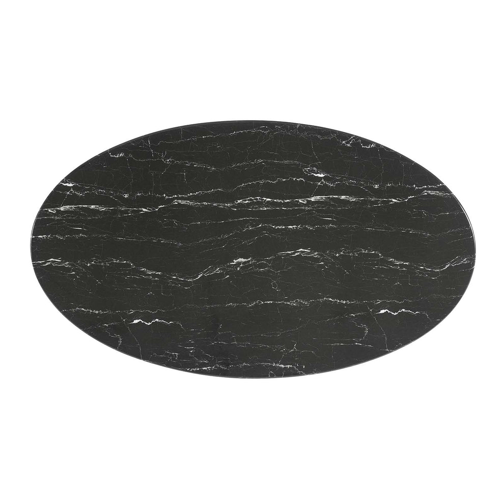 Lippa 54" Artificial Marble Oval Dining Table By Modway - EEI-4880 | Dining Tables | Modishstore - 9