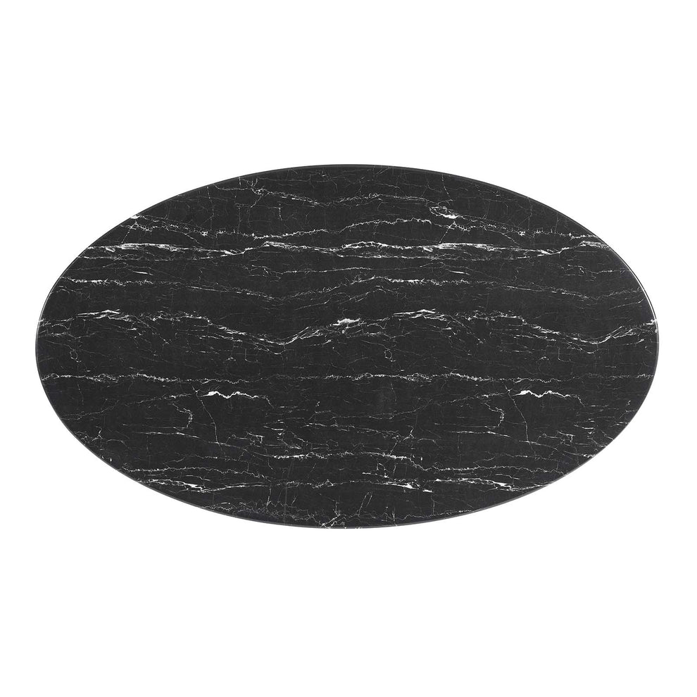 Lippa 60" Artificial Marble Oval Dining Table By Modway - EEI-4881 | Dining Tables | Modishstore - 9