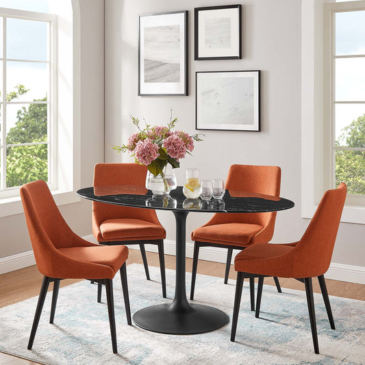 Lippa 60" Artificial Marble Oval Dining Table By Modway - EEI-4881 | Dining Tables | Modishstore - 1