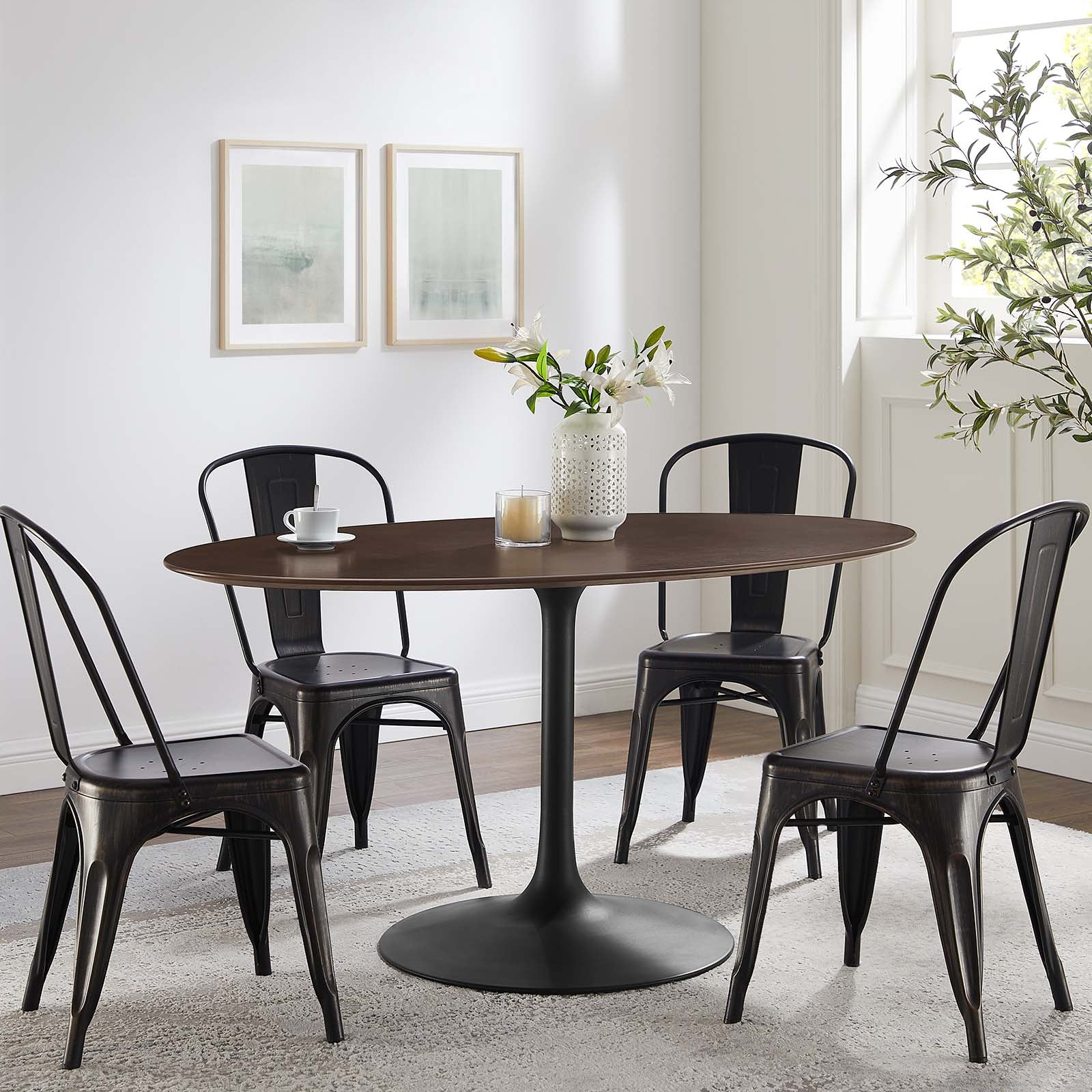 Lippa 60" Wood Oval Dining Table By Modway - EEI-4887 | Dining Tables | Modishstore - 1
