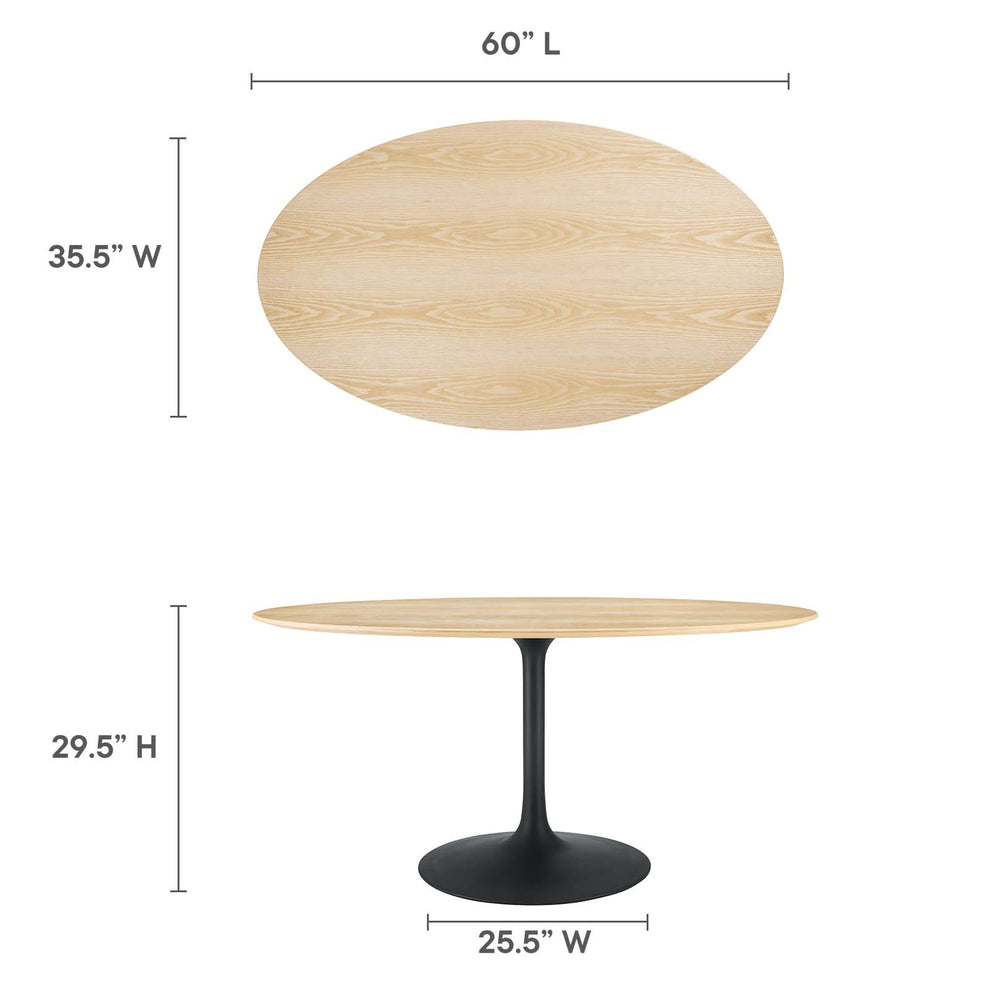 Lippa 60" Wood Oval Dining Table By Modway - EEI-4887 | Dining Tables | Modishstore - 24