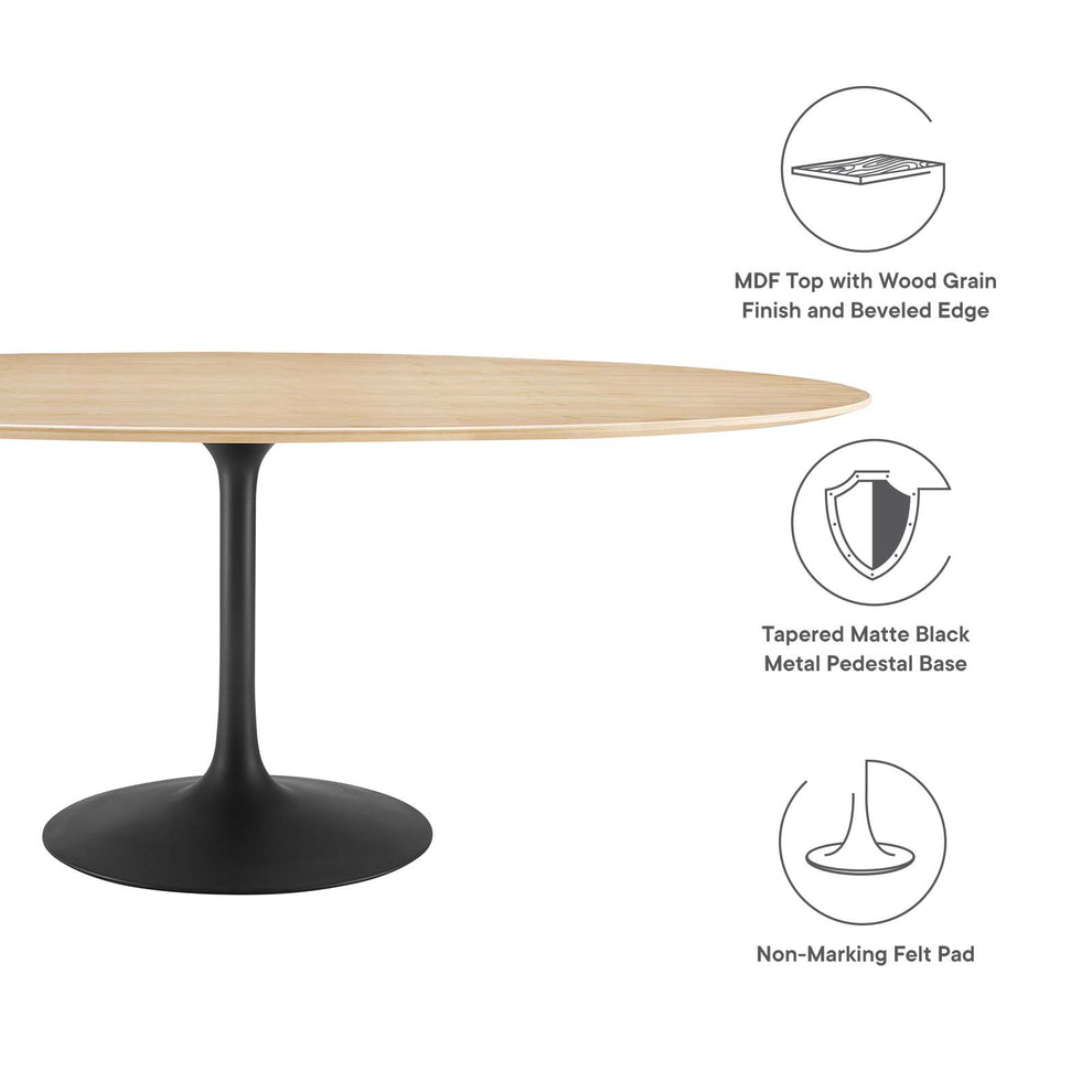Lippa 78" Wood Oval Dining Table By Modway - EEI-4888 | Dining Tables | Modishstore - 23