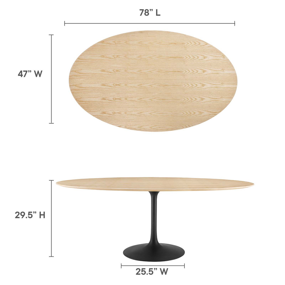 Lippa 78" Wood Oval Dining Table By Modway - EEI-4888 | Dining Tables | Modishstore - 24