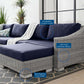 Modway Conway Outdoor Patio Wicker Rattan 6-Piece Sectional Sofa Furniture Set - EEI-5099
