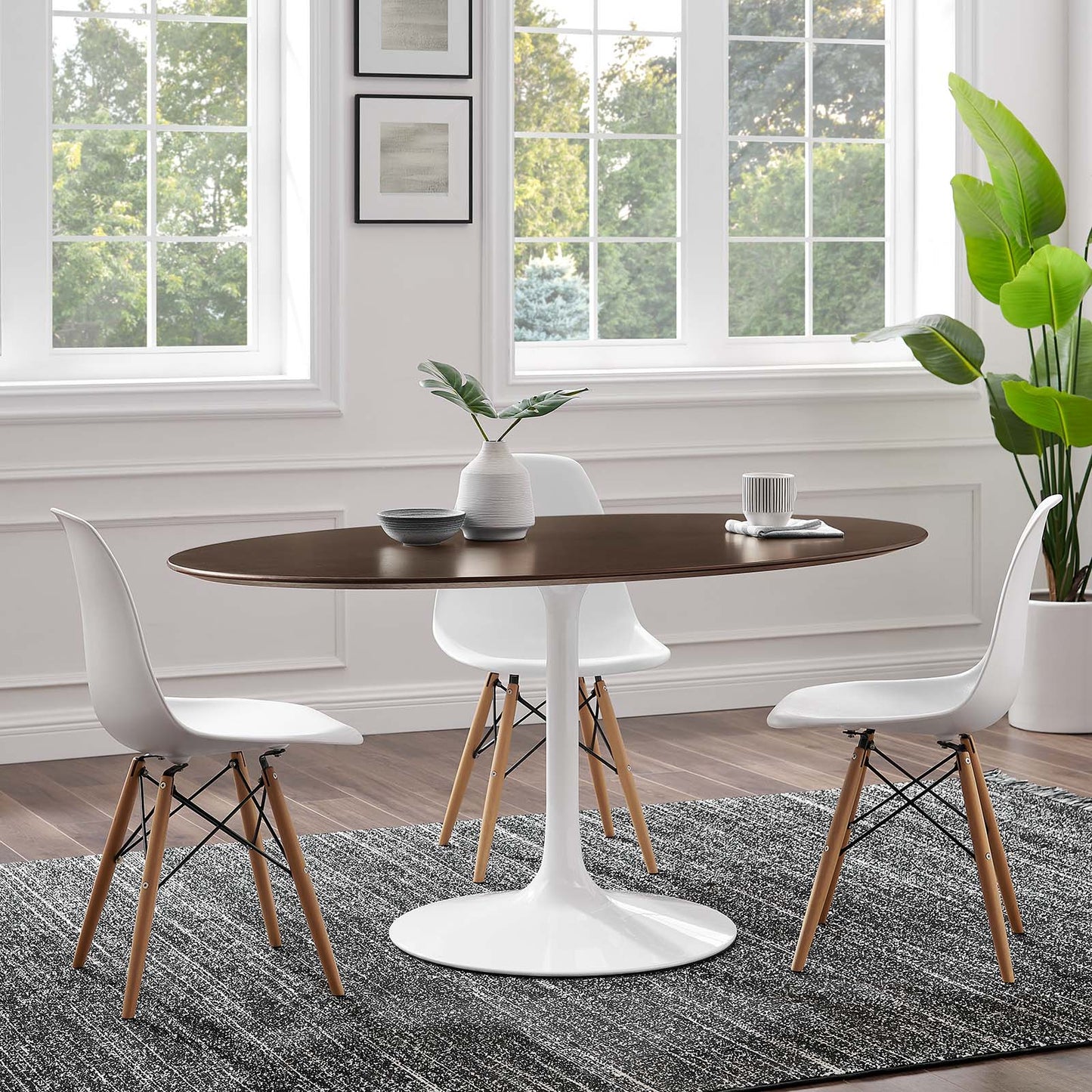 Modway Lippa 60" Oval Dining Table - EEI-5194 | Dining Tables | Modishstore - 1