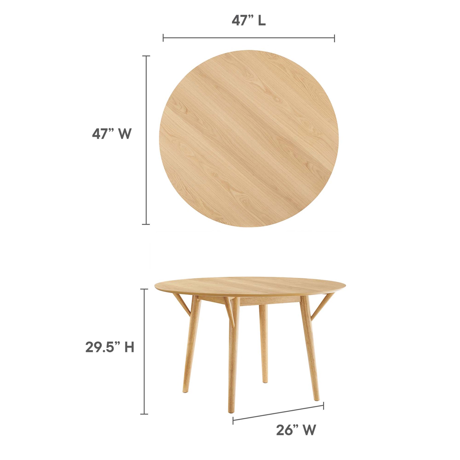 Gallant 47" Round Dining Table by Modway | Dining Tables | Modishstore - 5