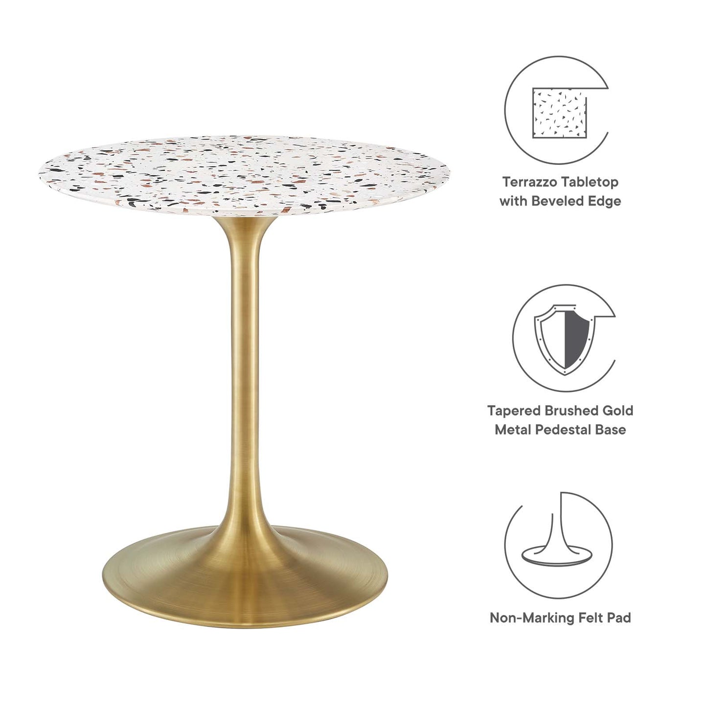 Lippa 28" Round Terrazzo Dining Table By Modway - EEI-5699 | Dining Tables | Modishstore - 12
