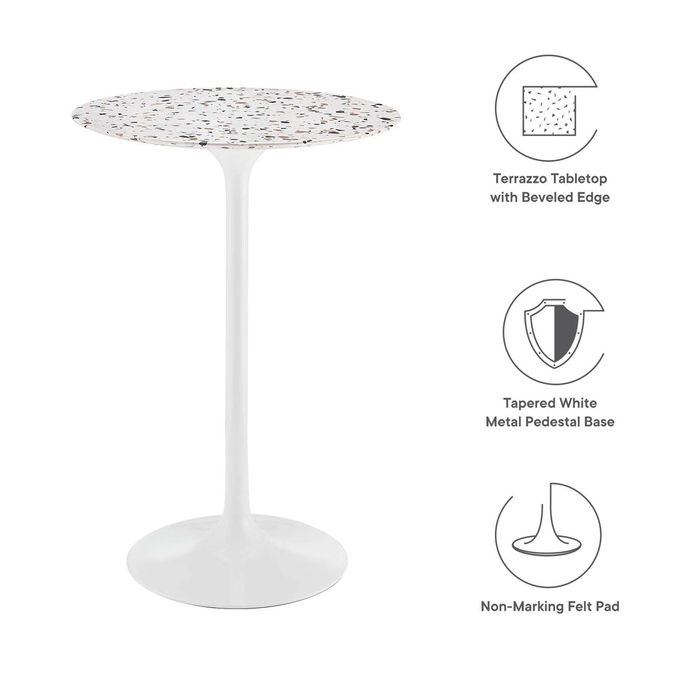 Lippa 28" Round Terrazzo Bar Table By Modway - EEI-5707 | Bar Tables | Modishstore - 12
