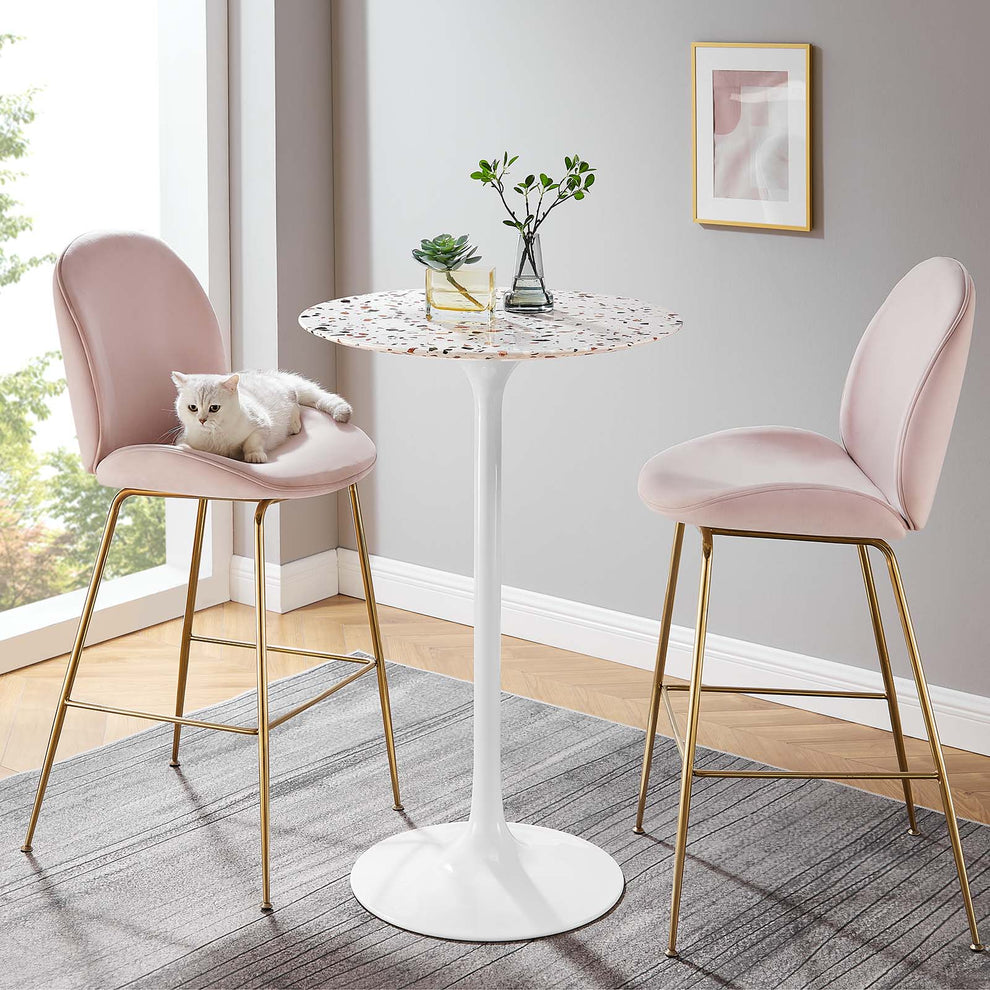 Lippa 28" Round Terrazzo Bar Table By Modway - EEI-5707 | Bar Tables | Modishstore - 8