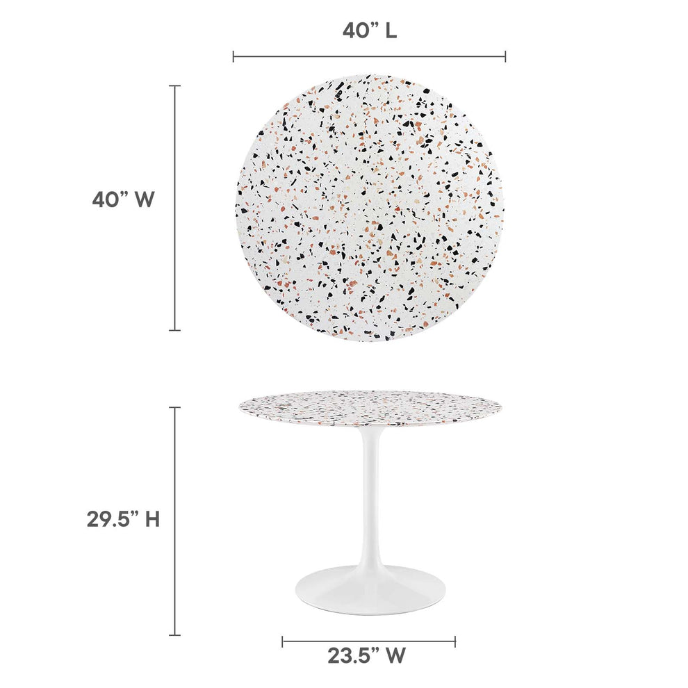 Lippa 40" Round Terrazzo Dining Table By Modway - EEI-5722 | Dining Tables | Modishstore - 13