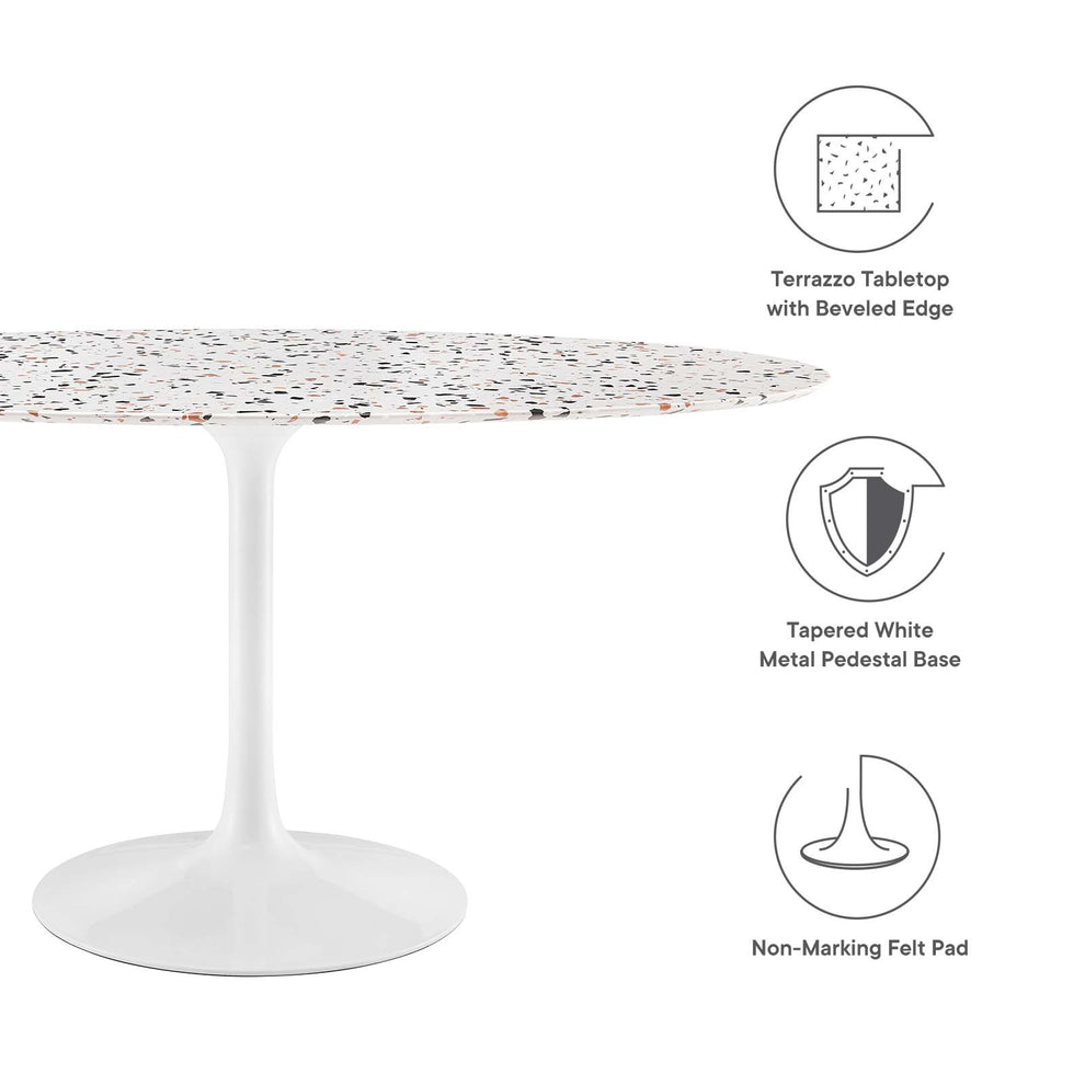 Lippa 60" Oval Terrazzo Dining Table By Modway - EEI-5734 | Dining Tables | Modishstore - 12