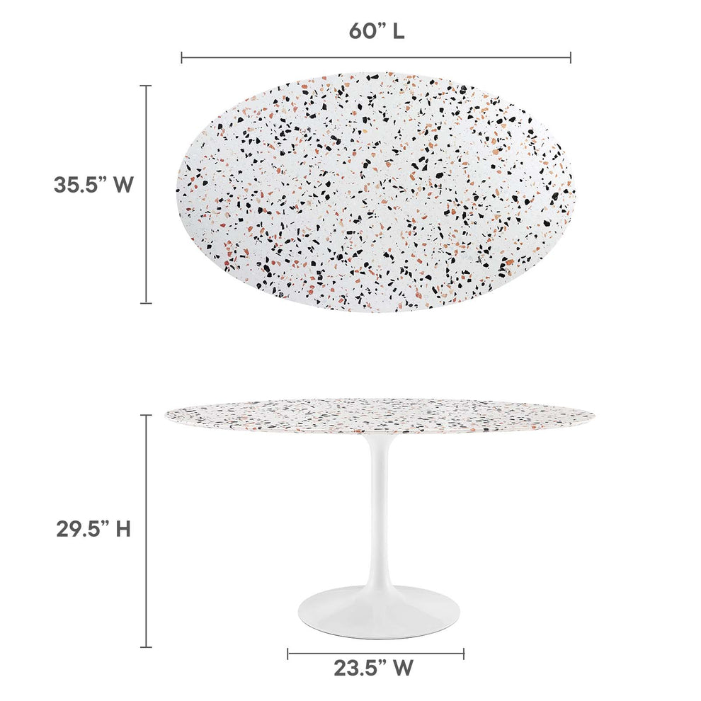 Lippa 60" Oval Terrazzo Dining Table By Modway - EEI-5734 | Dining Tables | Modishstore - 13