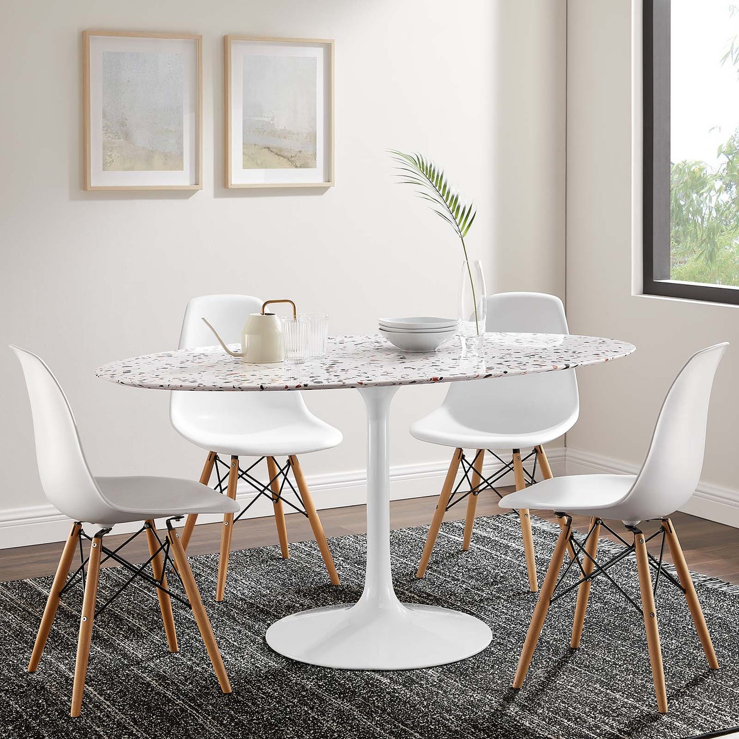 Lippa 60" Oval Terrazzo Dining Table By Modway - EEI-5734