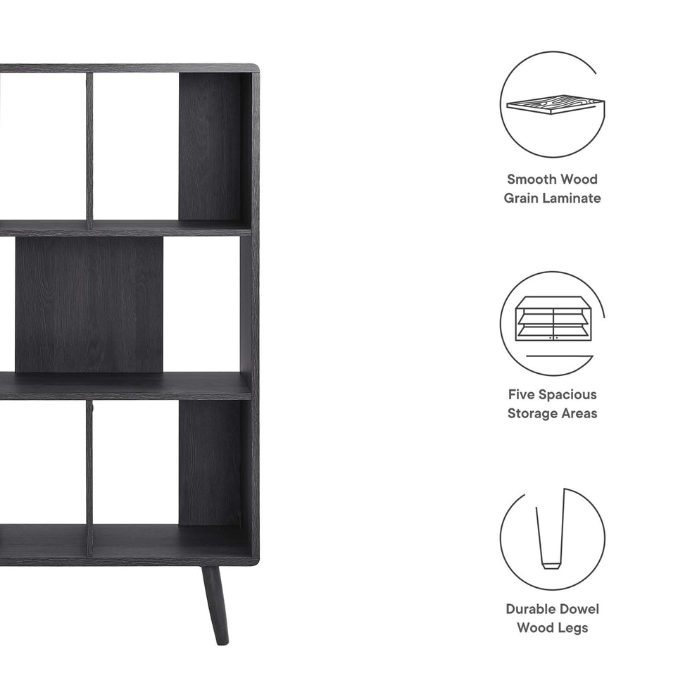 Transmit 5 Shelf Wood Grain Bookcase by Modway | Bookcases | Modishstore - 7