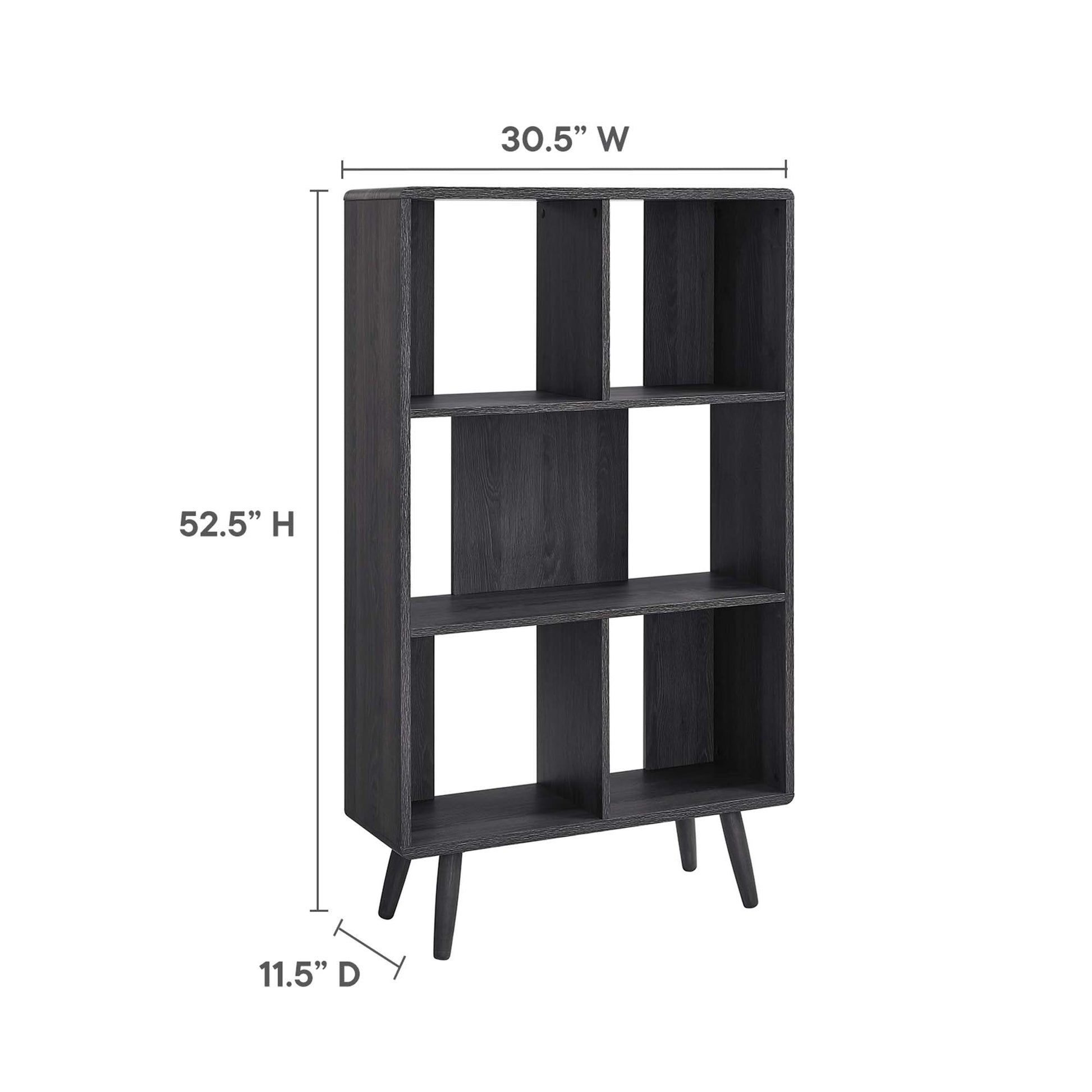 Transmit 5 Shelf Wood Grain Bookcase by Modway | Bookcases | Modishstore - 8