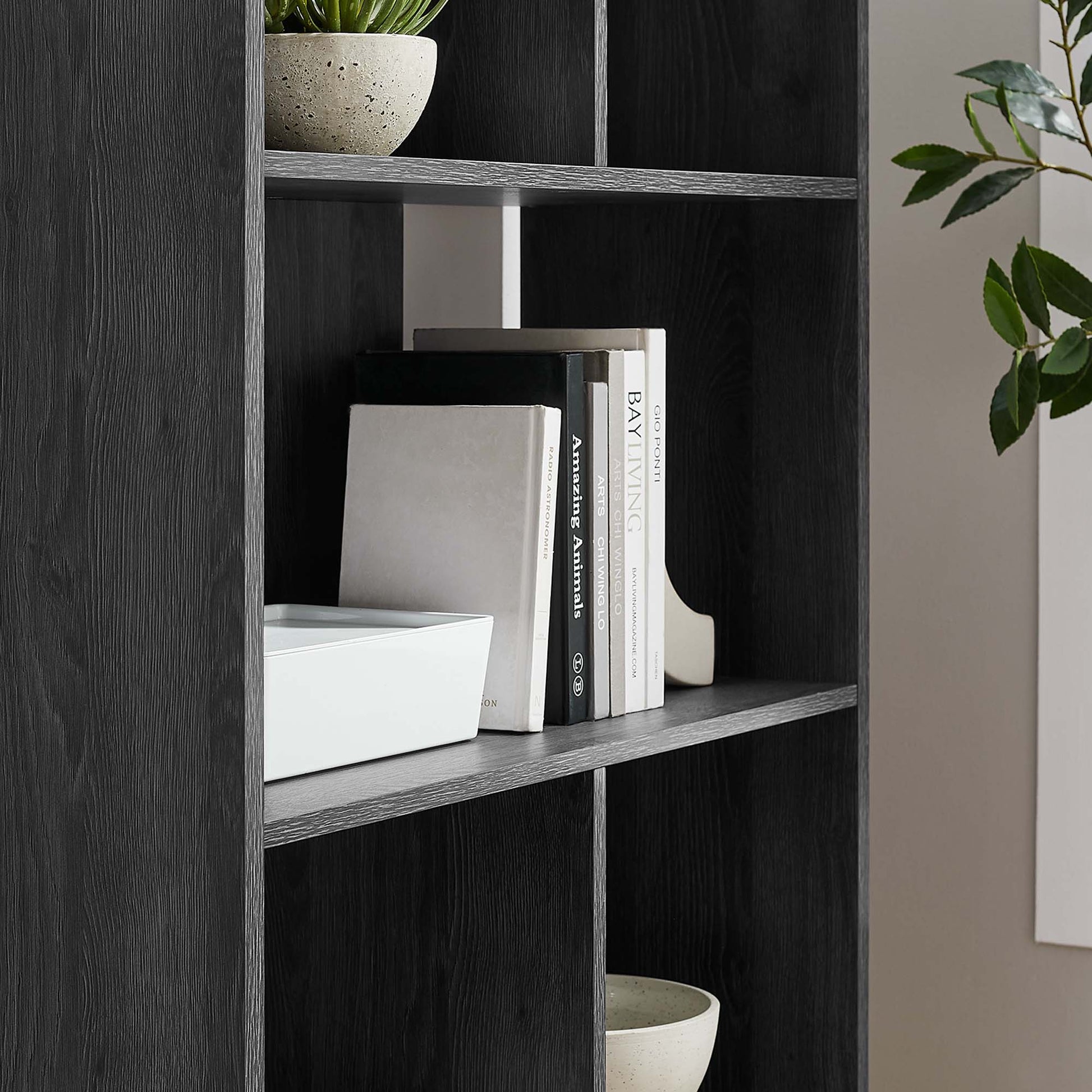 Transmit 5 Shelf Wood Grain Bookcase by Modway | Bookcases | Modishstore - 9
