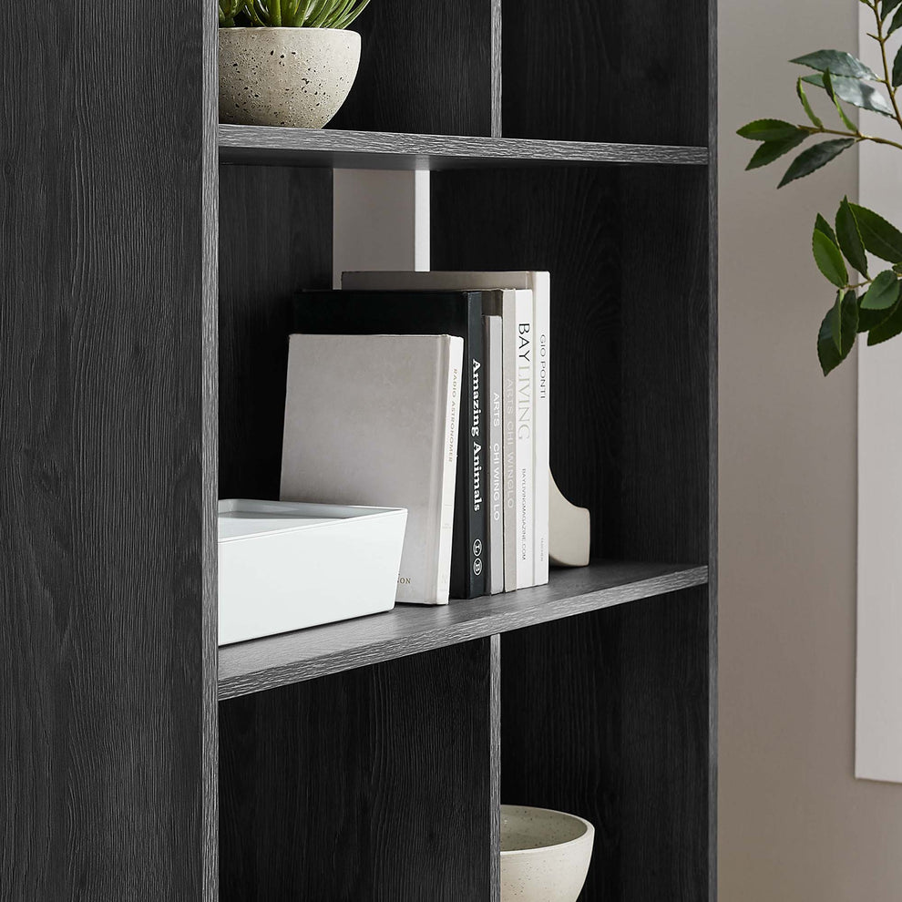 Transmit 5 Shelf Wood Grain Bookcase by Modway | Bookcases | Modishstore - 9