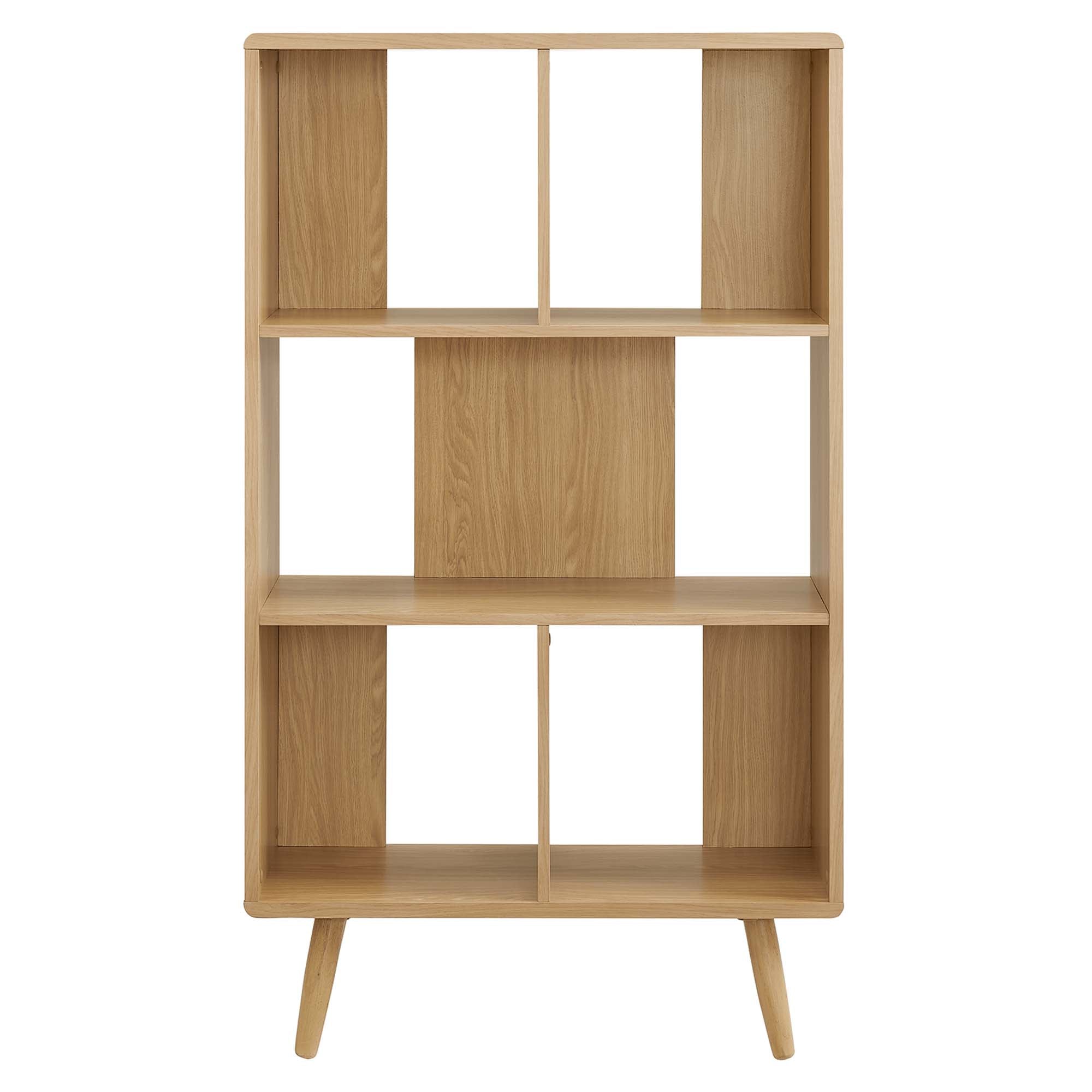 Transmit 5 Shelf Wood Grain Bookcase - Thumbnail 2