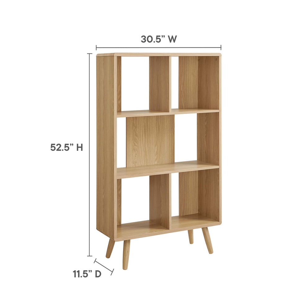 Transmit 5 Shelf Wood Grain Bookcase by Modway | Bookcases | Modishstore - 16