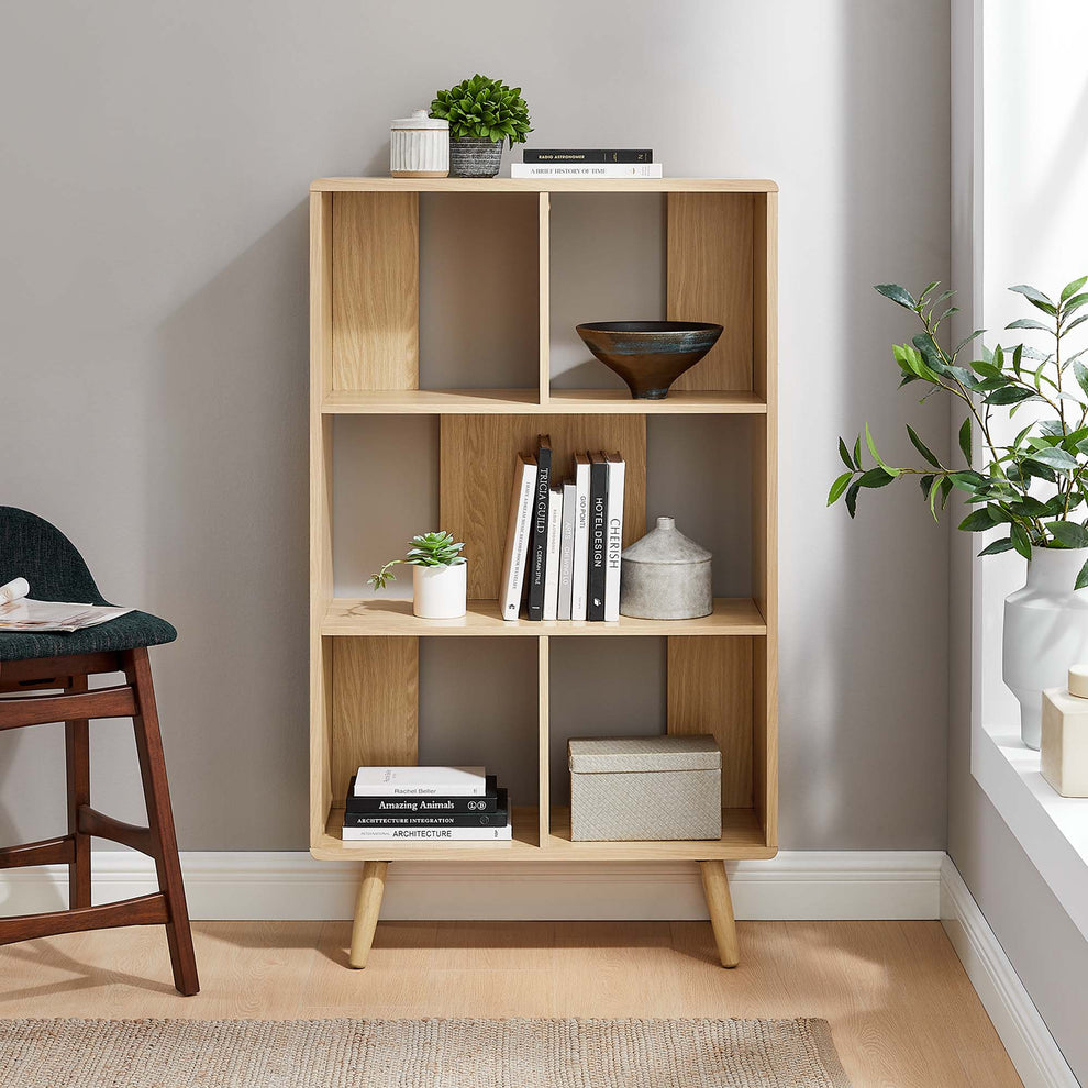 Transmit 5 Shelf Wood Grain Bookcase by Modway | Bookcases | Modishstore - 18