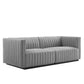 Conjure Channel Tufted Upholstered Fabric Loveseat by Modway | Loveseats | Modishstore - 2