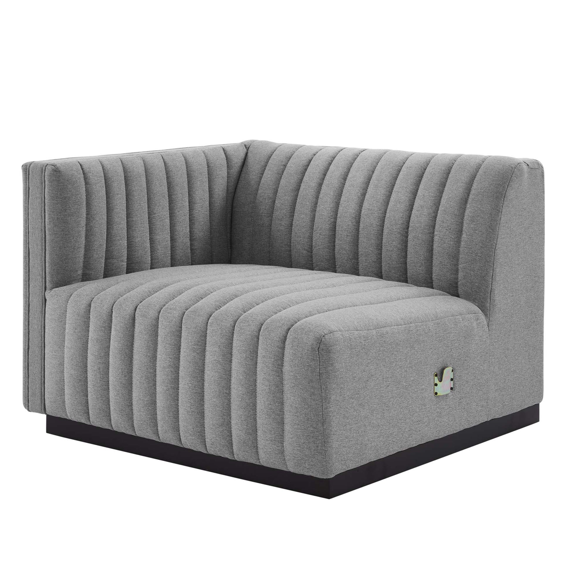 Conjure Channel Tufted Upholstered Fabric Loveseat by Modway | Loveseats | Modishstore - 5