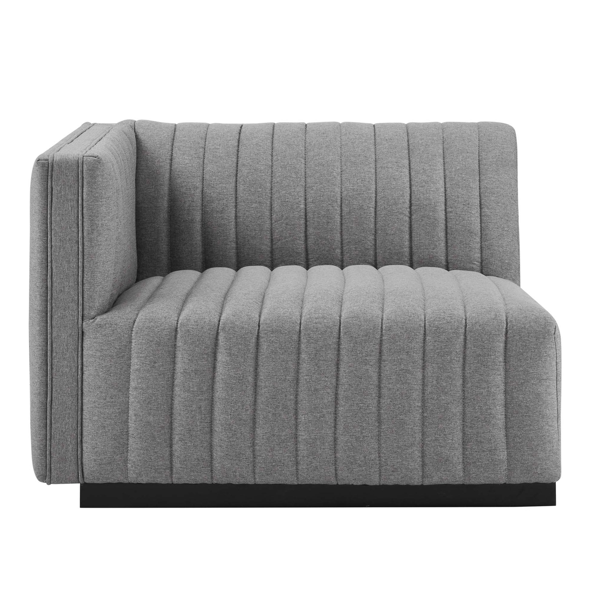 Conjure Channel Tufted Upholstered Fabric Loveseat by Modway | Loveseats | Modishstore - 6