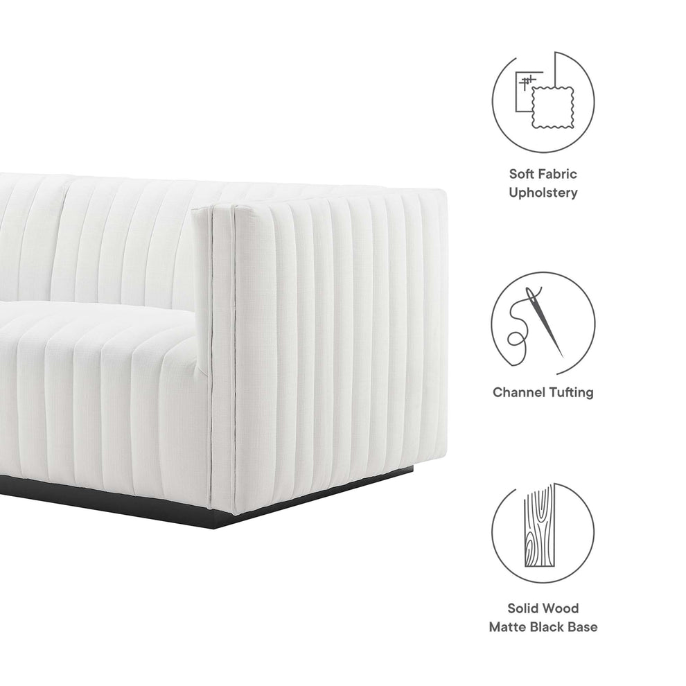 Conjure Channel Tufted Upholstered Fabric Loveseat by Modway | Loveseats | Modishstore - 22