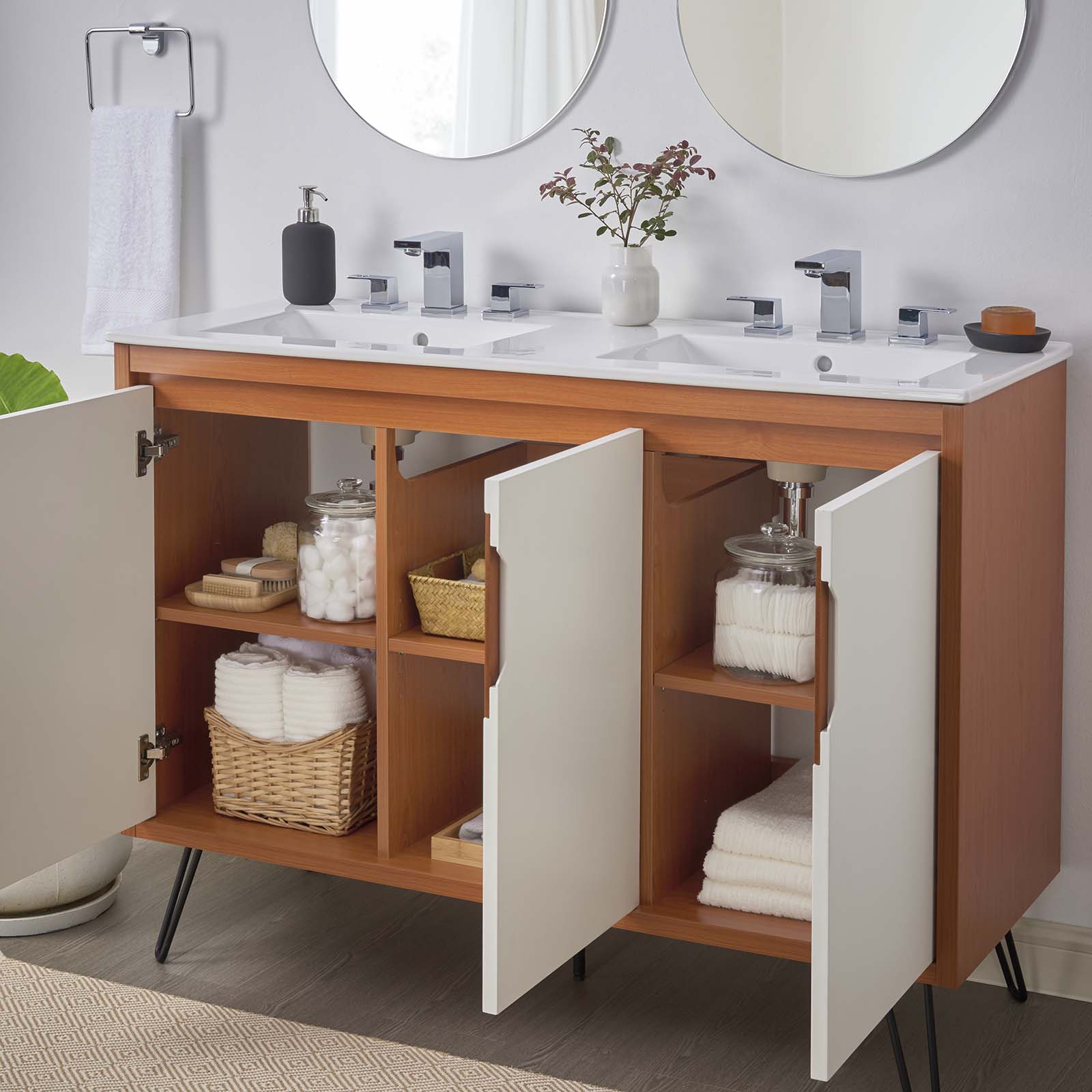 Energize 48" Double Sink Bathroom Vanity By Modway - EEI-5807 | Bathroom Accessories | Modishstore - 9