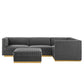 Conjure Channel Tufted Upholstered Fabric Loveseat by Modway | Loveseats | Modishstore - 23