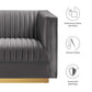 Conjure Channel Tufted Upholstered Fabric Loveseat by Modway | Loveseats | Modishstore - 27