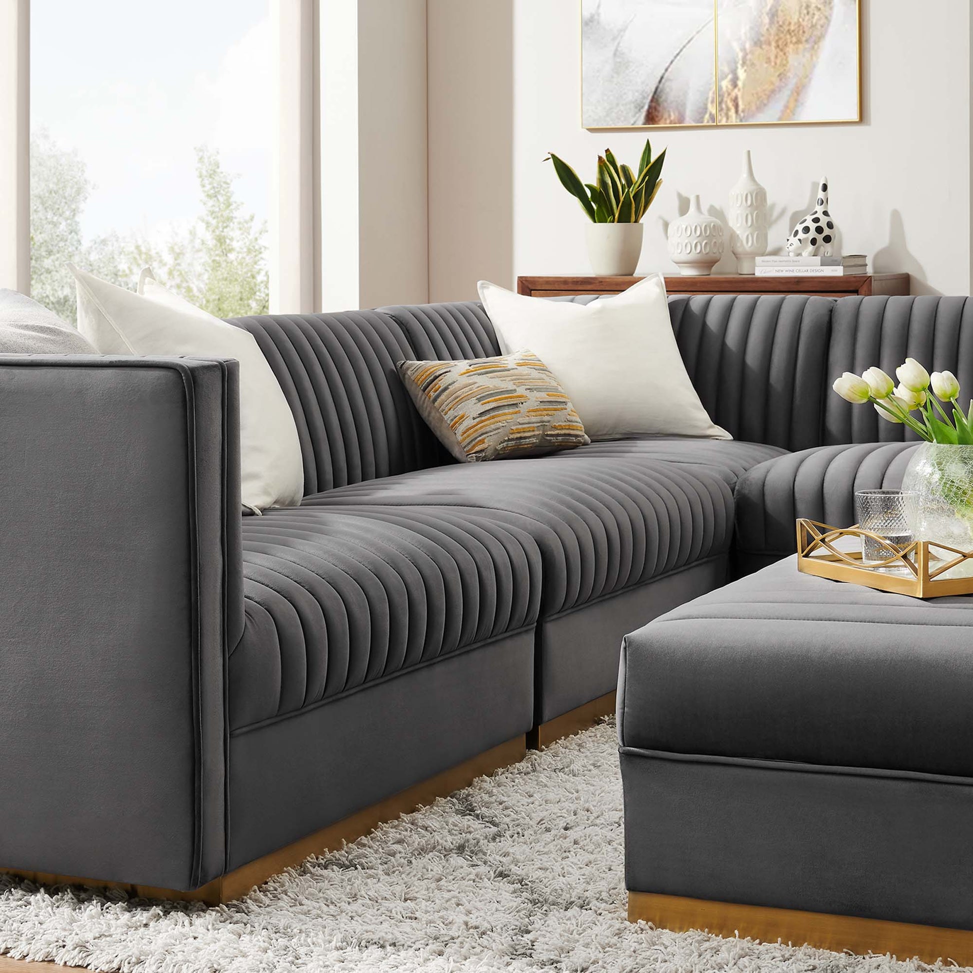 Conjure Channel Tufted Upholstered Fabric Loveseat by Modway | Loveseats | Modishstore - 28