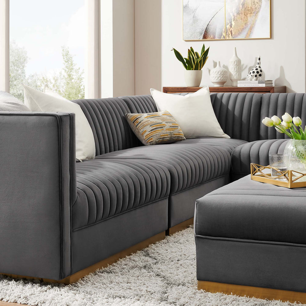 Conjure Channel Tufted Upholstered Fabric Loveseat by Modway | Loveseats | Modishstore - 28