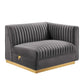 Sanguine 5-Piece Channel Tufted Performance Velvet Right-Facing Modular Sectional Sofa by Modway | Sofas | Modishstore - 5