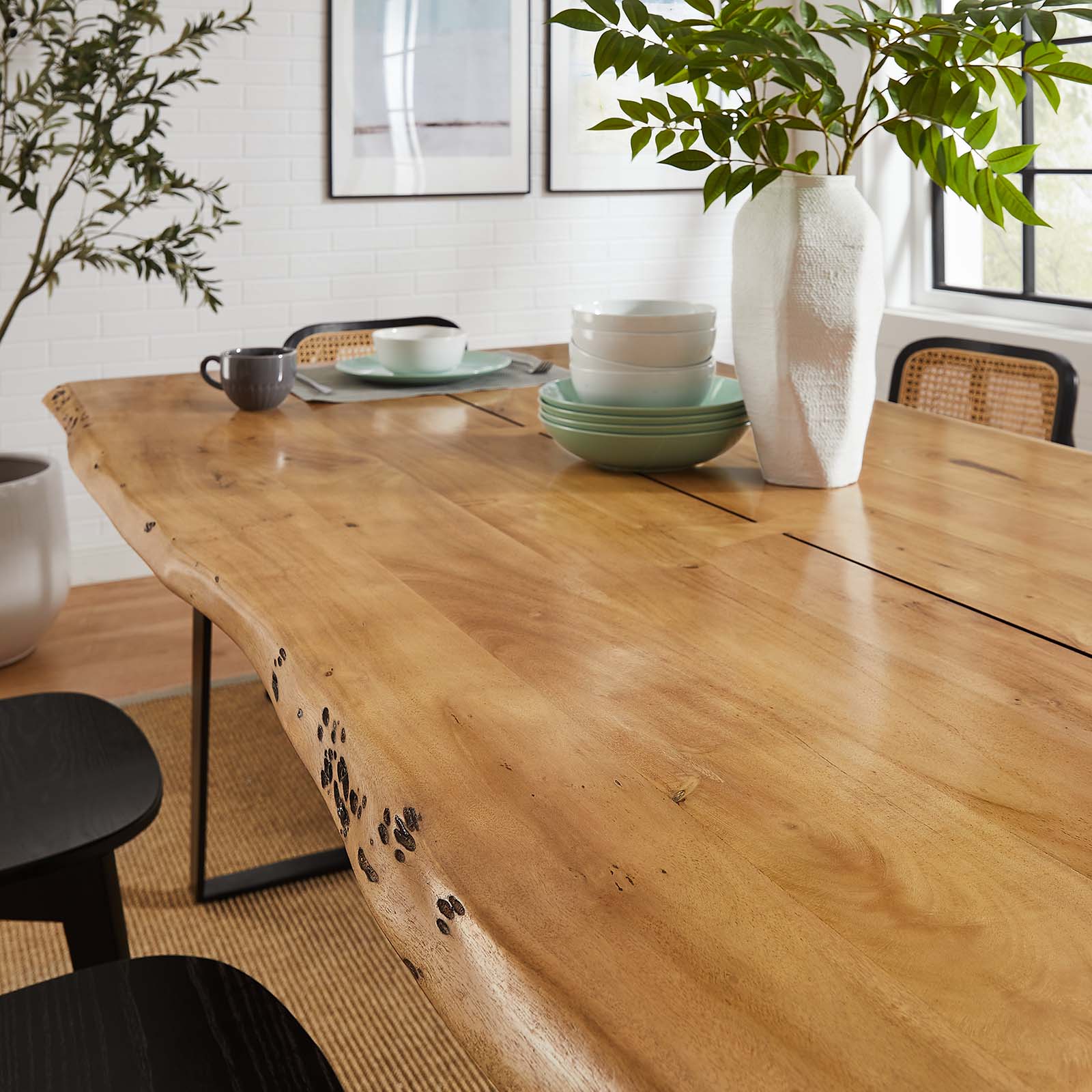 Viggo 74" Live Edge Acacia Wood Dining Table By Modway - EEI-6069 | Dining Tables | Modishstore - 13