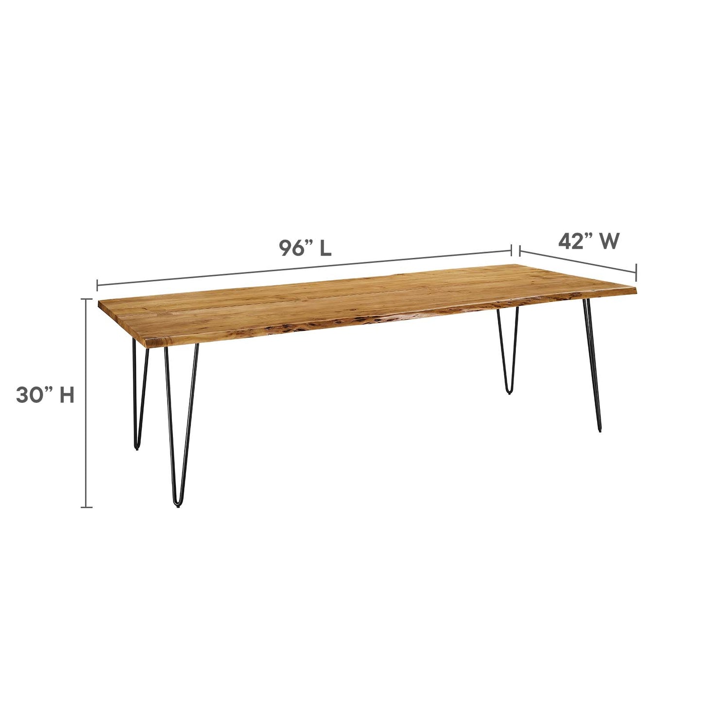 Ardor 96" Live Edge Acacia Wood Dining Table By Modway - EEI-6072 | Dining Tables | Modishstore - 32