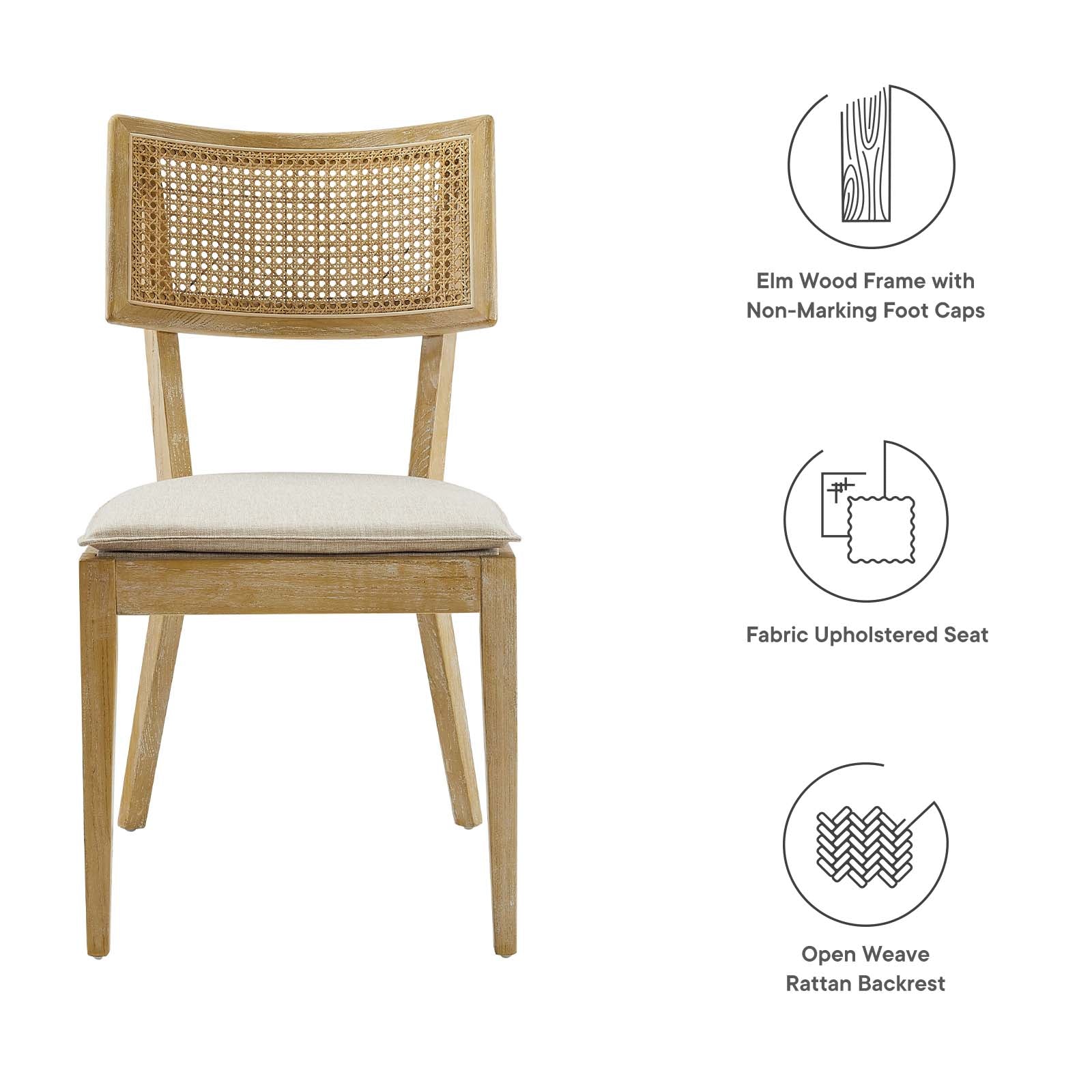 Caledonia Wood Dining Chair Set of 2 By Modway - EEI-6080 | Dining Chairs | Modishstore - 39