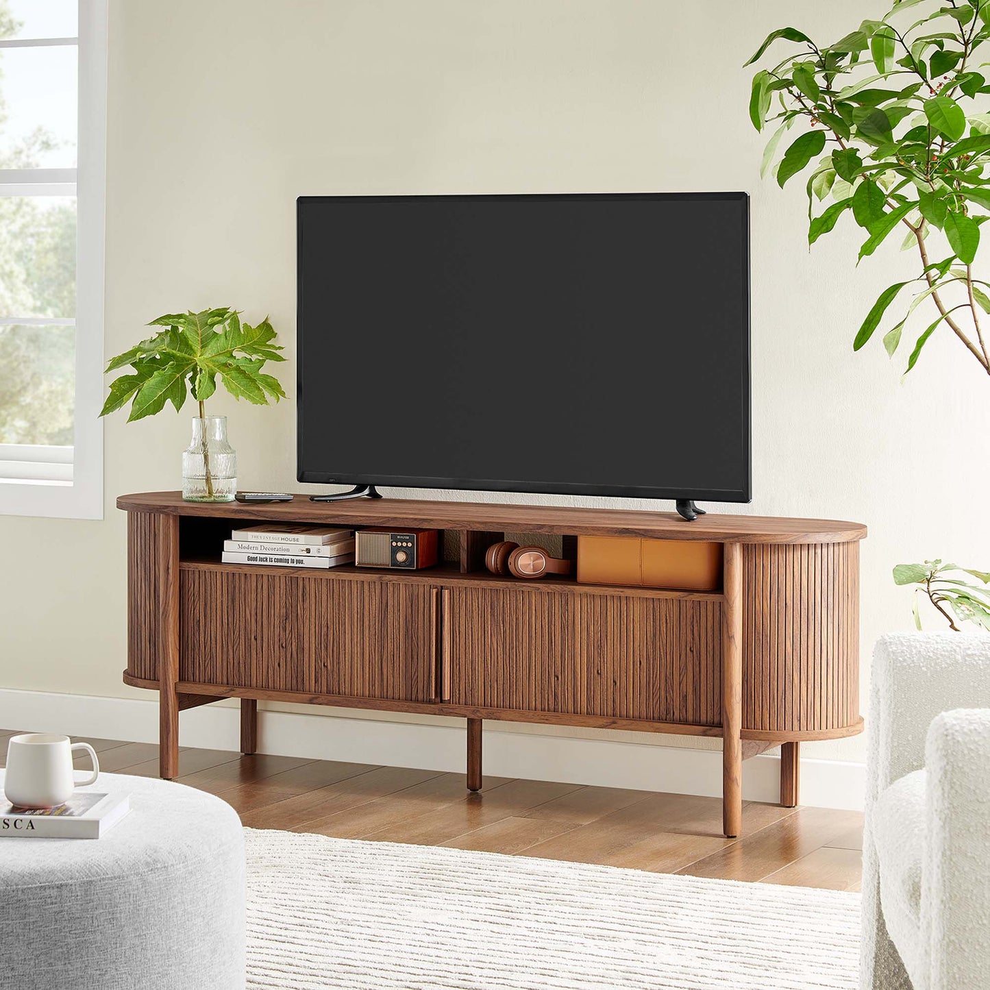 Cadence 71" Curved TV Stand by Modway | TV Stands | Modishstore - 1
