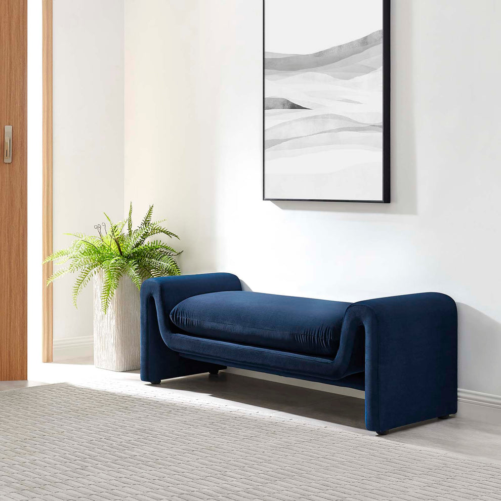 Waverly Performance Velvet Bench By Modway - EEI-6380 | Benches | Modishstore - 26