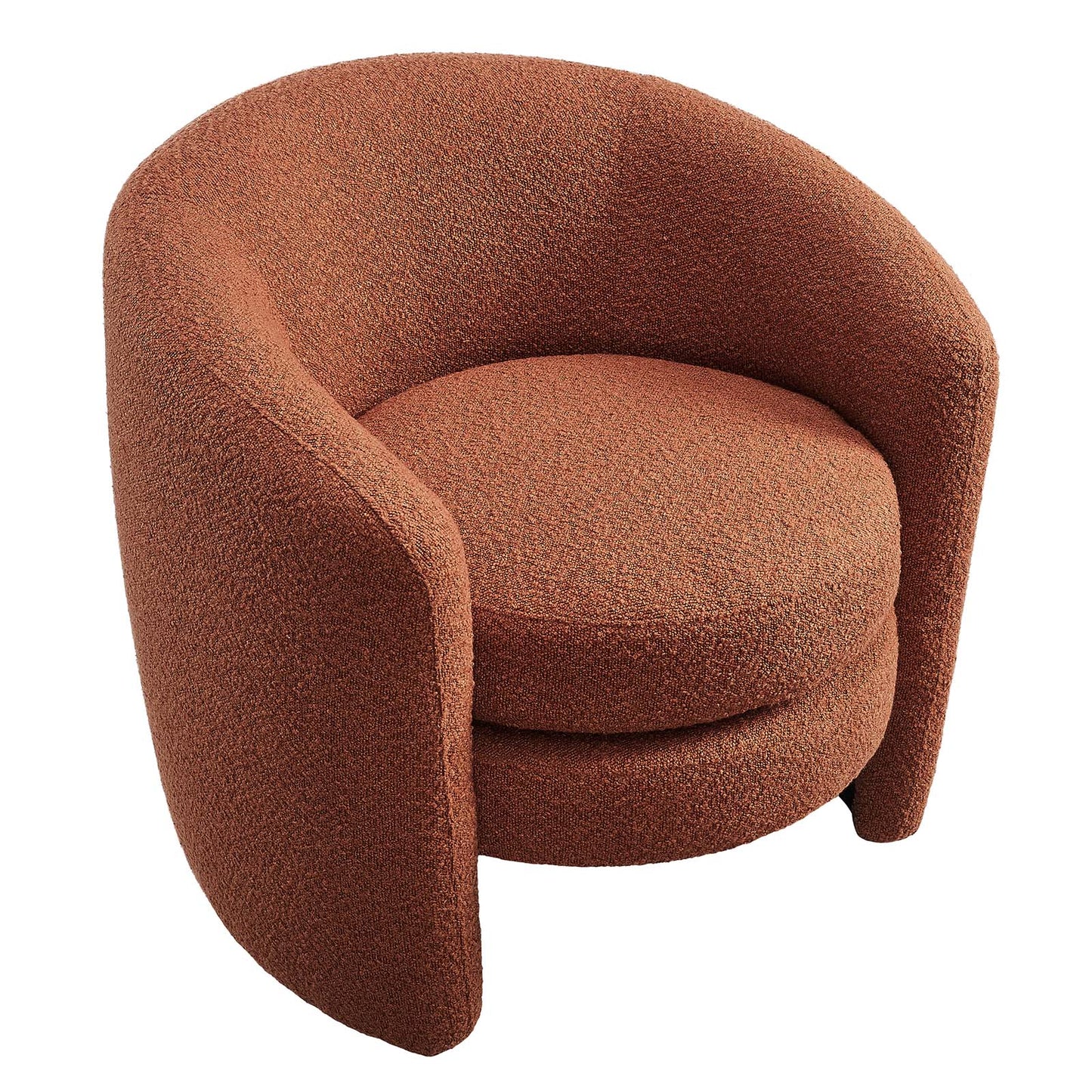 Affinity Upholstered Boucle Fabric Curved Back Armchair By Modway - EEI-6666 | Armchairs | Modishstore - 20