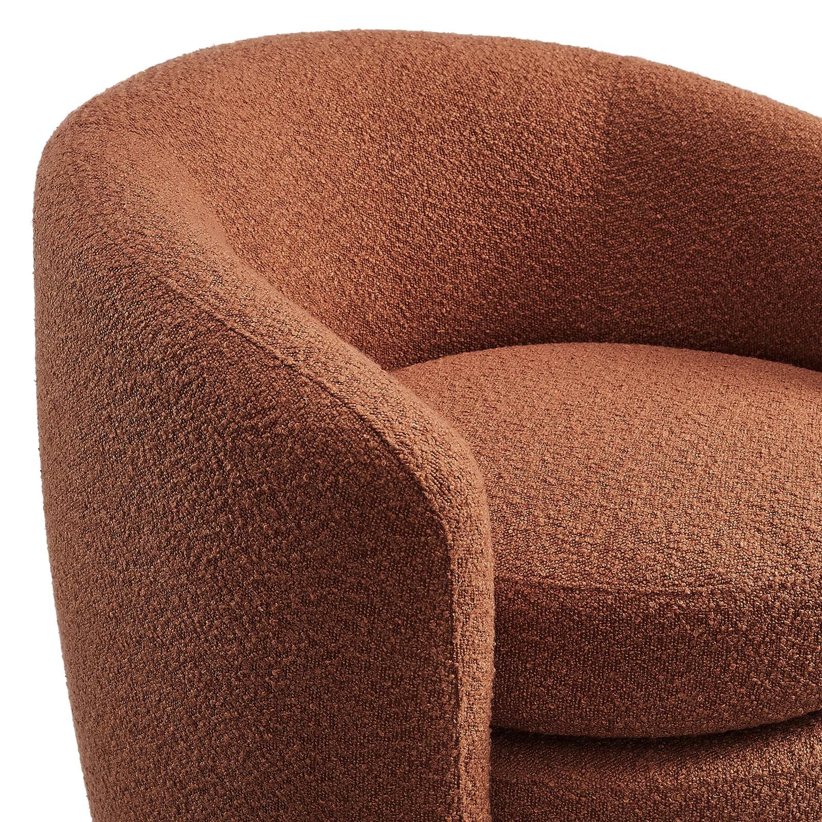 Affinity Upholstered Boucle Fabric Curved Back Armchair By Modway - EEI-6666 | Armchairs | Modishstore - 21