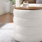 Mezzo Round Boucle Fabric Storage Ottoman by Modway | Ottomans | Modishstore - 6